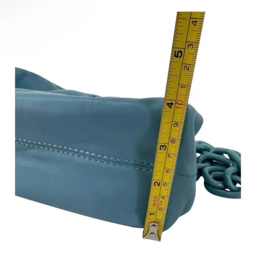 NWT Badgley Mischka Blue Dumpling Clutch - Picture 11 of 14